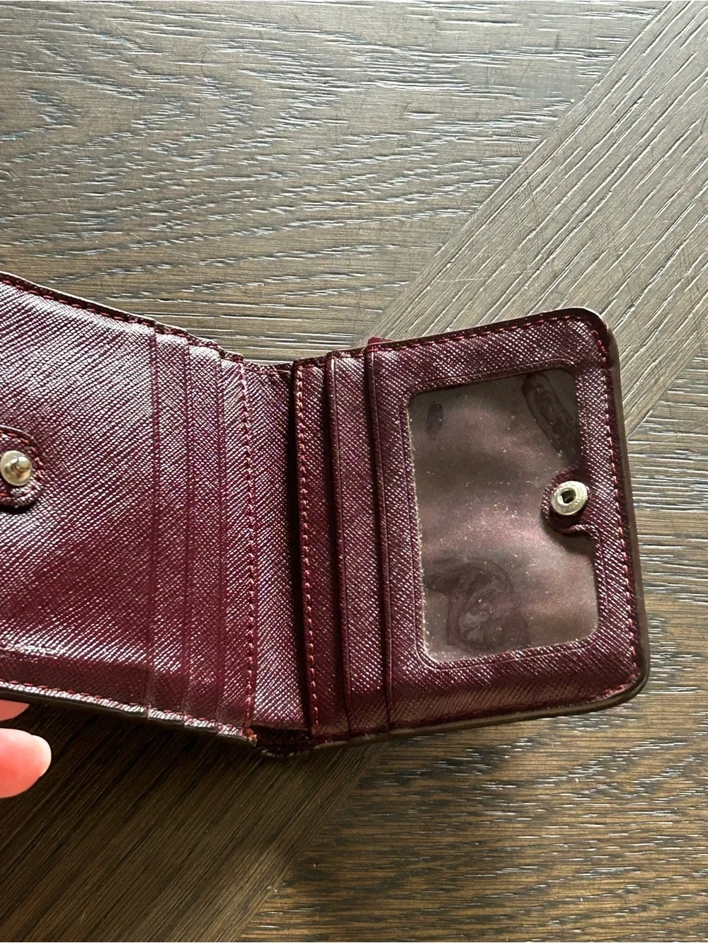 Coach Darcy Burgundy Bow Wallet